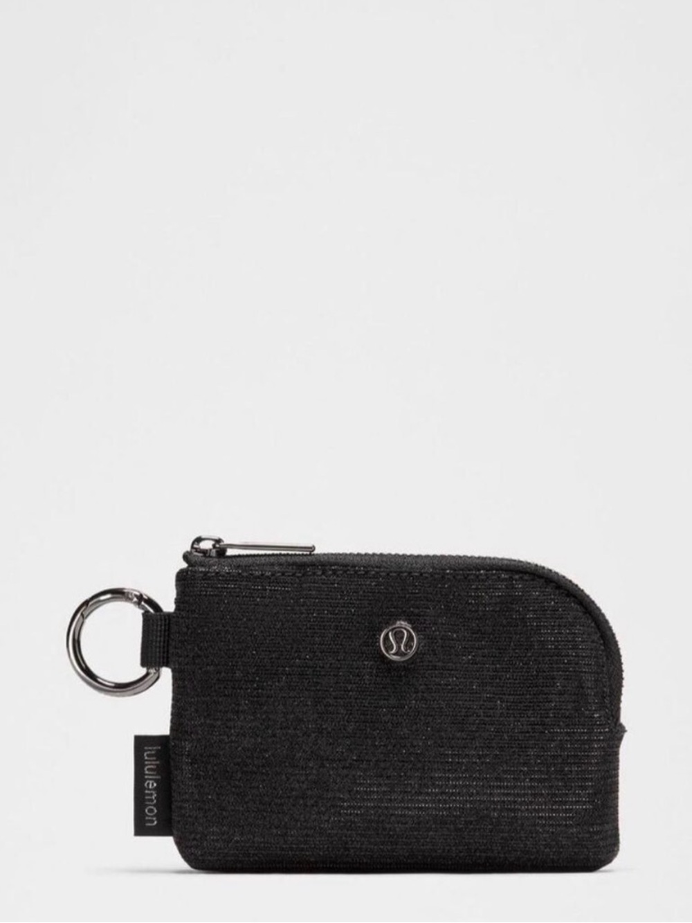 NWT Lululemon Black / Gunmetal Glitter Clippable Card Pouch